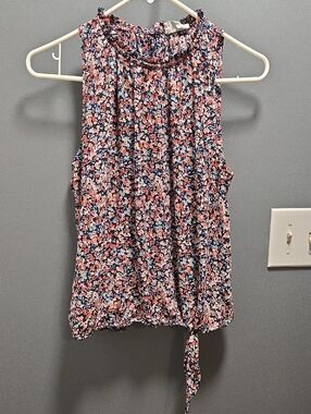 Sienna Sky Navy Floral Tie-Hem Top